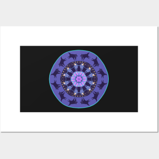 Wolf Mother Mandala Posters and Art